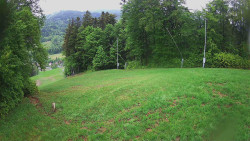 Prostřední část sjezdovky a snowpark