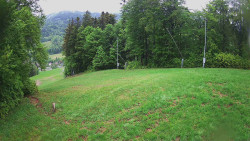 Prostřední část sjezdovky a snowpark