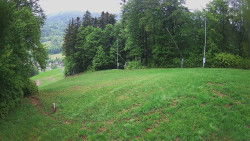 Prostřední část sjezdovky a snowpark