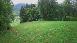 Prostřední část sjezdovky a snowpark