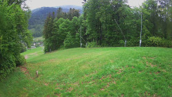 Prostřední část sjezdovky a snowpark