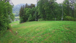Prostřední část sjezdovky a snowpark