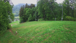 Prostřední část sjezdovky a snowpark
