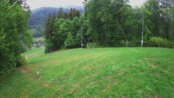 Prostřední část sjezdovky a snowpark