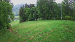 Prostřední část sjezdovky a snowpark