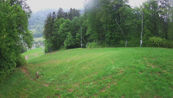 Prostřední část sjezdovky a snowpark
