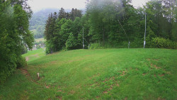 Prostřední část sjezdovky a snowpark