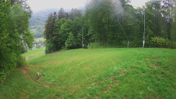 Prostřední část sjezdovky a snowpark