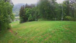Prostřední část sjezdovky a snowpark