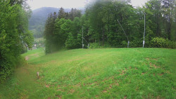 Prostřední část sjezdovky a snowpark