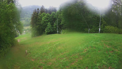 Prostřední část sjezdovky a snowpark
