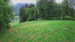 Prostřední část sjezdovky a snowpark
