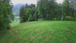 Prostřední část sjezdovky a snowpark