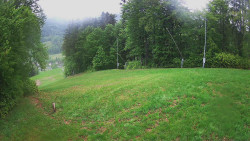 Prostřední část sjezdovky a snowpark