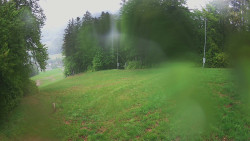 Prostřední část sjezdovky a snowpark