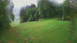 Prostřední část sjezdovky a snowpark