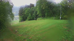 Prostřední část sjezdovky a snowpark