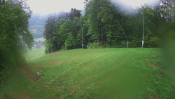 Prostřední část sjezdovky a snowpark
