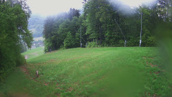 Prostřední část sjezdovky a snowpark