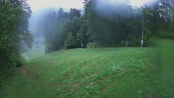Prostřední část sjezdovky a snowpark