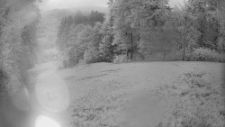 Prostřední část sjezdovky a snowpark