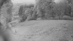 Prostřední část sjezdovky a snowpark