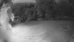 Prostřední část sjezdovky a snowpark