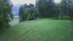 Prostřední část sjezdovky a snowpark