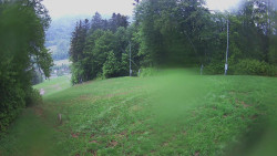 Prostřední část sjezdovky a snowpark