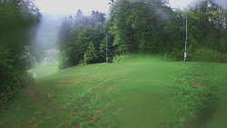 Prostřední část sjezdovky a snowpark