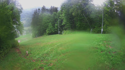 Prostřední část sjezdovky a snowpark