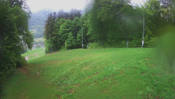 Prostřední část sjezdovky a snowpark