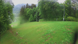Prostřední část sjezdovky a snowpark