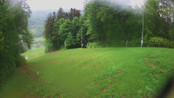 Prostřední část sjezdovky a snowpark