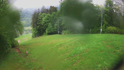 Prostřední část sjezdovky a snowpark