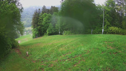 Prostřední část sjezdovky a snowpark