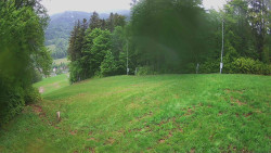 Prostřední část sjezdovky a snowpark