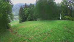 Prostřední část sjezdovky a snowpark