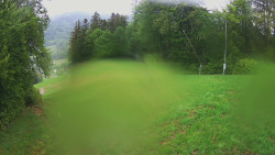 Prostřední část sjezdovky a snowpark