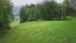Prostřední část sjezdovky a snowpark