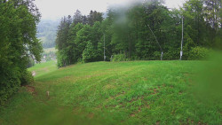 Prostřední část sjezdovky a snowpark