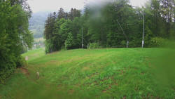 Prostřední část sjezdovky a snowpark