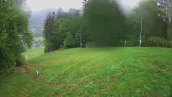 Prostřední část sjezdovky a snowpark