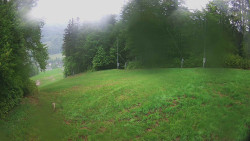 Prostřední část sjezdovky a snowpark