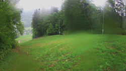 Prostřední část sjezdovky a snowpark