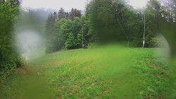 Prostřední část sjezdovky a snowpark
