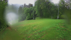 Prostřední část sjezdovky a snowpark