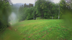 Prostřední část sjezdovky a snowpark