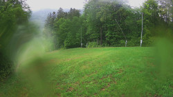 Prostřední část sjezdovky a snowpark