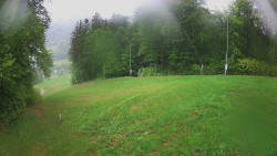 Prostřední část sjezdovky a snowpark